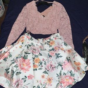 two piece floral dress, brand new never worn❣️